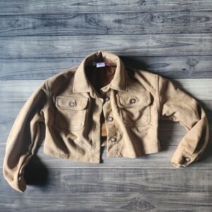 2 hip suede style tan jacket